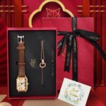 LUCKY FOX Exklusivt Gåvoset med Damklocka och Armband