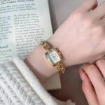 Vintage Fyrkantig Damklocka med Kedjearmband - Bild 3