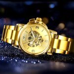 WINNER Skelett Klocka Automatisk Dam Guld - Bild 3
