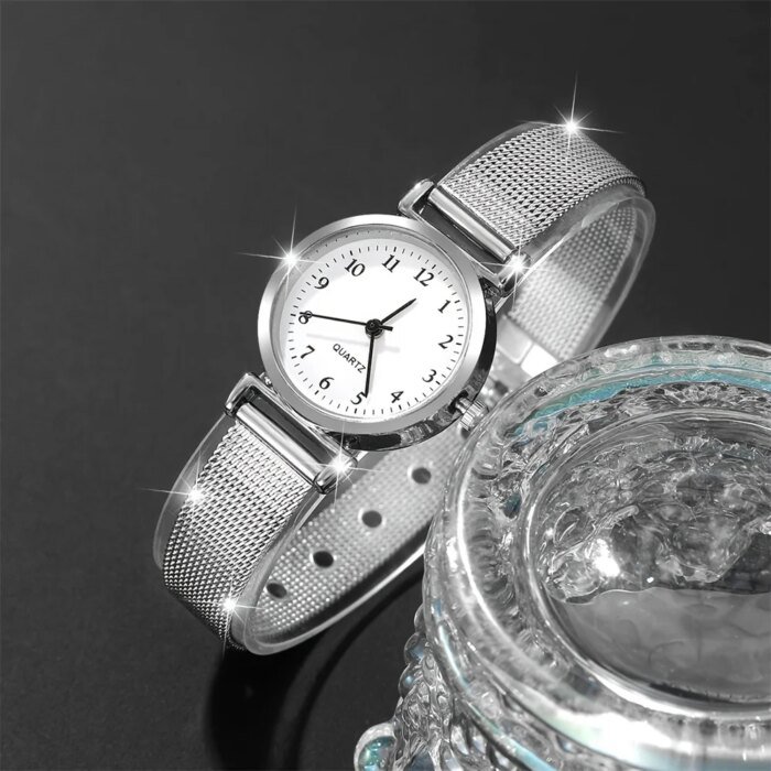 Stilren Damklocka med Matchande Armband Set - Bild 3