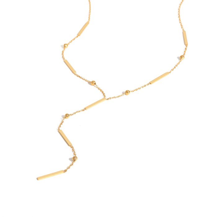 Långt Y-halsband med Pärlor och Stånghänge - Bild 2