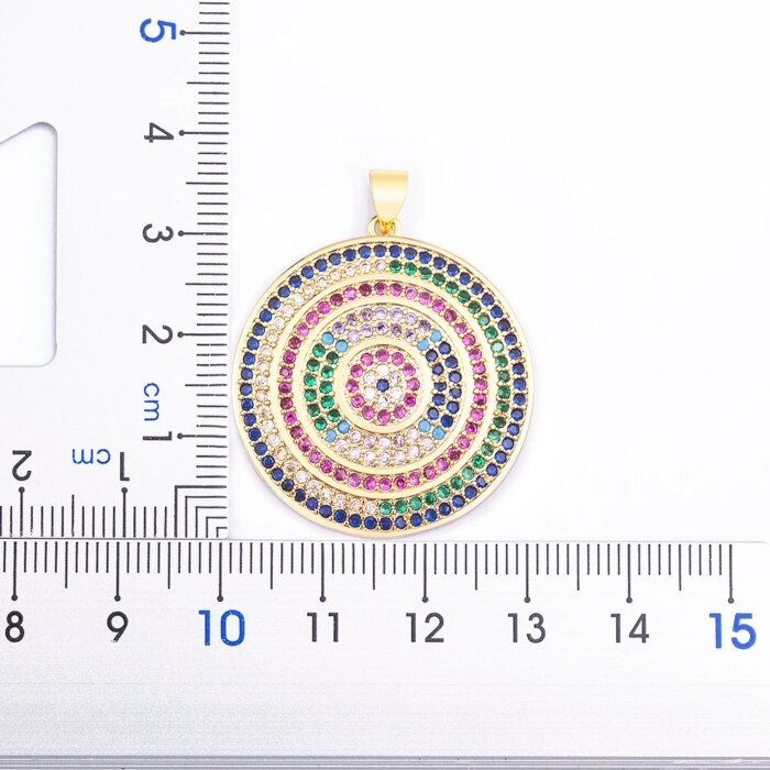 Flerradigt Mynt-halsband med Färgglada Zirkoner - Bild 2