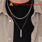 Tregradigt Herrhalsband med Vertikal 3D-Pelare - Bild 2