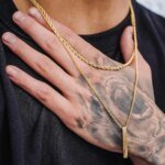 Tregradigt Herrhalsband med Vertikal 3D-Pelare - Bild 4