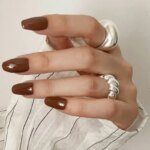 Bred Böjd Silverring i Geometrisk Punkdesign - Bild 5