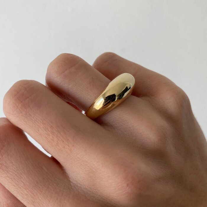 Enkel Slät Silverring i Rostfritt Stål - Bild 5