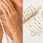 Bohemisk Armlänk i Guld med Fingerring - Bild 3