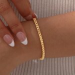 Geometriskt Punk-armband i Guld för Dam