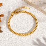 Geometriskt Punk-armband i Guld för Dam - Bild 4