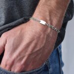 Vnox Dubbellagrat Initialarmband i Rostfritt Stål - Bild 2