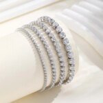 Klassiskt Charmigt Tennisarmband i Rostfritt Stål - Bild 2