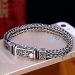 Vintage 925 Silver Dragon Bone Armband
