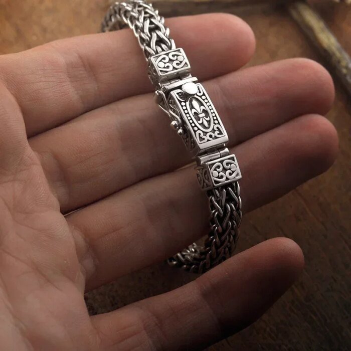 Vintage 925 Silver Dragon Bone Armband - Bild 2