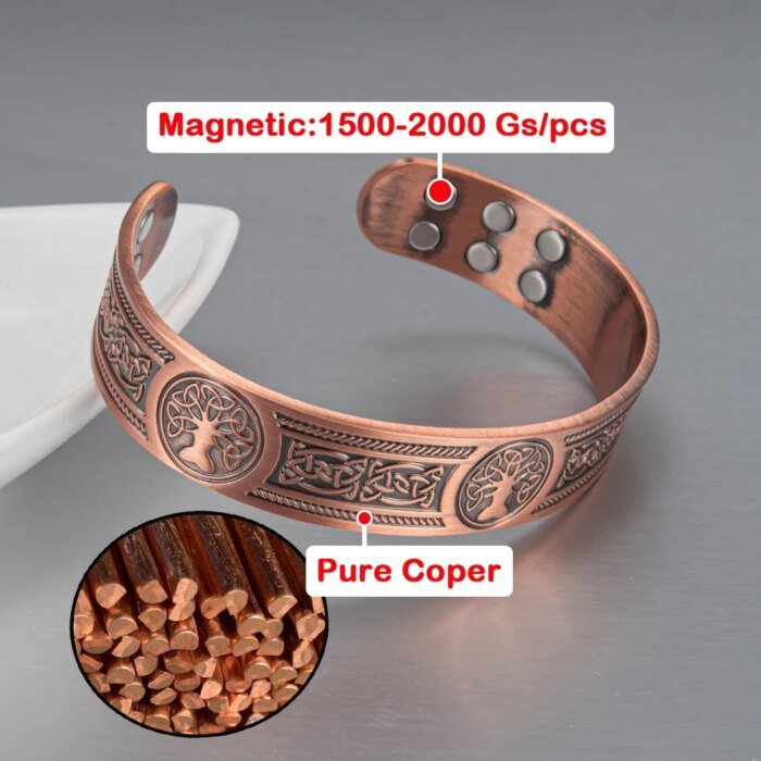 Vinterly Viking Yggdrasil Koppararmband med Magneter - Bild 2