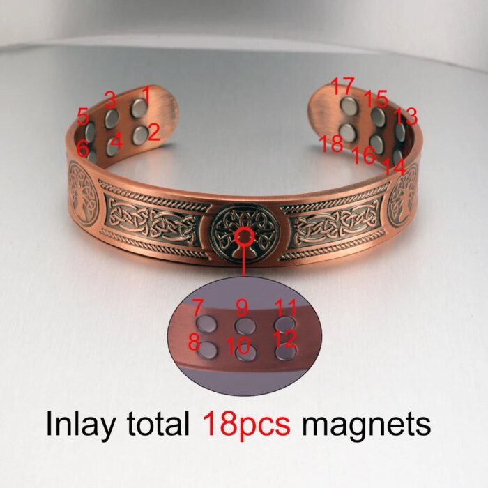 Vinterly Viking Yggdrasil Koppararmband med Magneter - Bild 3