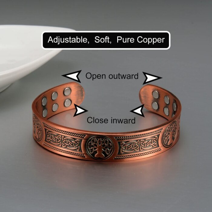 Vinterly Viking Yggdrasil Koppararmband med Magneter - Bild 4