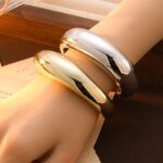 Trendigt Stort Geometriskt Manschettarmband för Dam - Bild 4