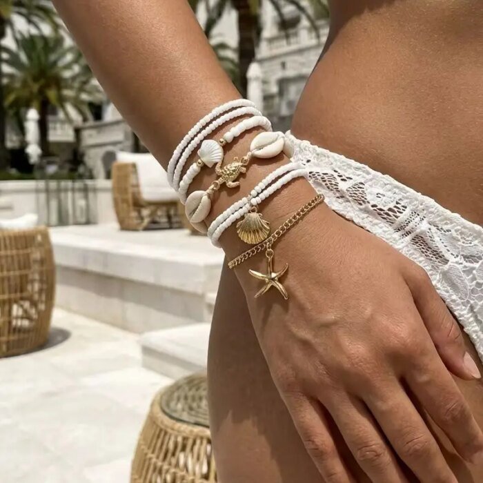 Boho Pärlarmband Set med Havstema för Dam - Bild 3