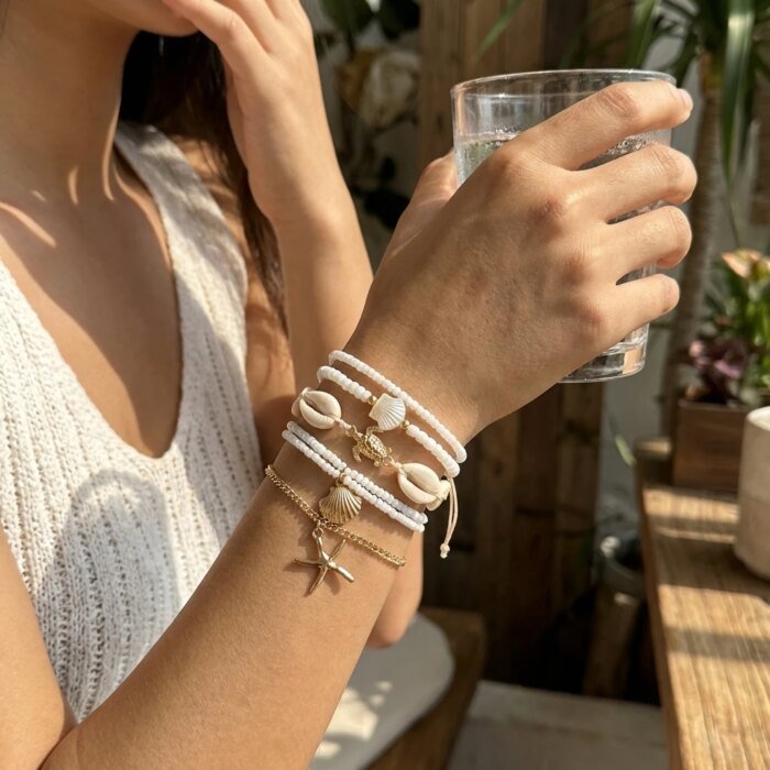 Boho Pärlarmband Set med Havstema för Dam - Bild 2