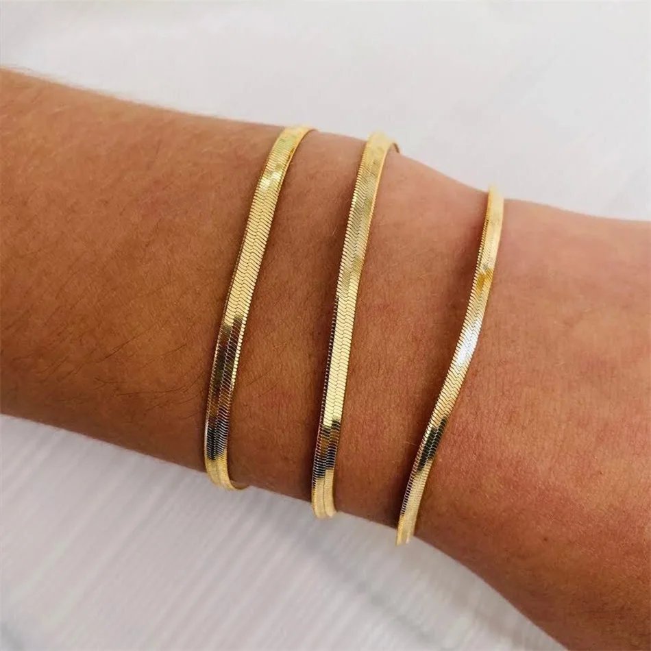 EManco Klassiskt Ormkedja Armband i Guld