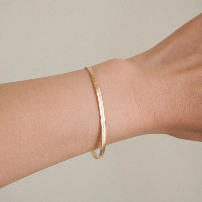 EManco Klassiskt Ormkedja Armband i Guld - Bild 3