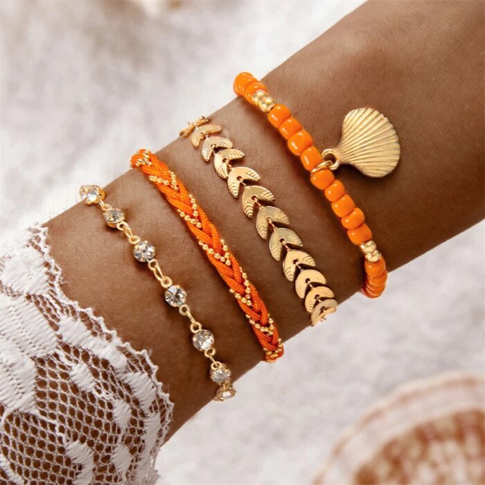 4-delat Etniskt Boho Armbandset för Semester - Bild 5
