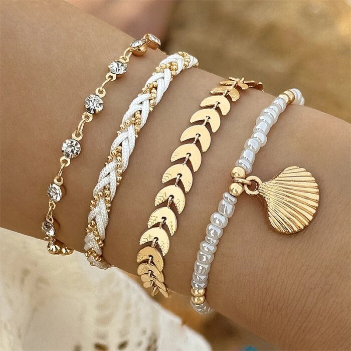 4-delat Etniskt Boho Armbandset för Semester - Bild 3