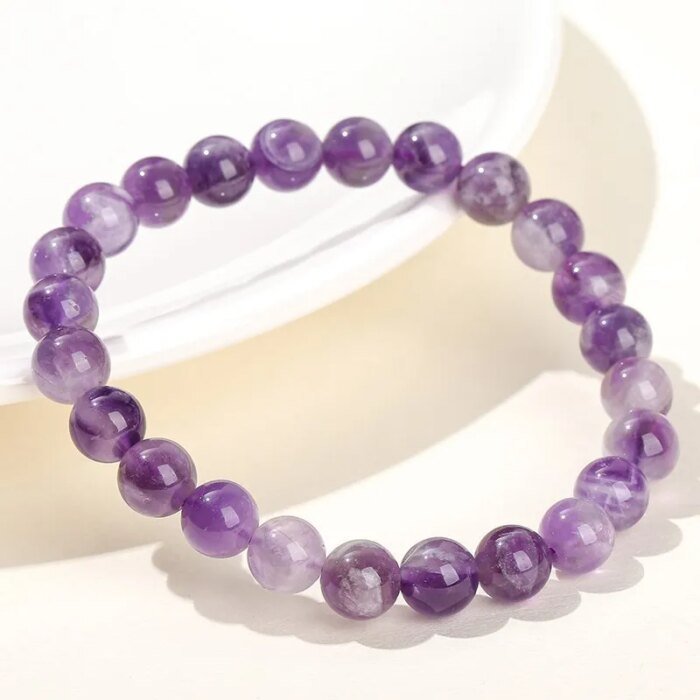 Handgjort Armband i Naturlig Drömametist - Bild 3