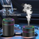 Kompakt luftfuktare med aroma diffuser för bil och hem