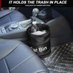 Vikbar och bärbar sopbehållare för bil - Bild 3