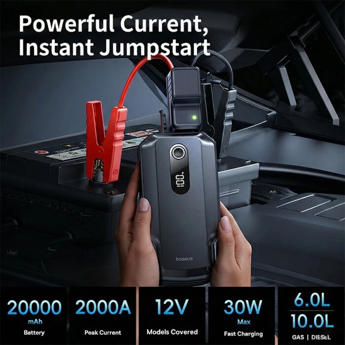Baseus 2000A starthjälp och powerbank 20000mAh - Bild 2