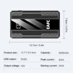 EAFC 12V 600A kompakt starthjälp med LED-display - Bild 4