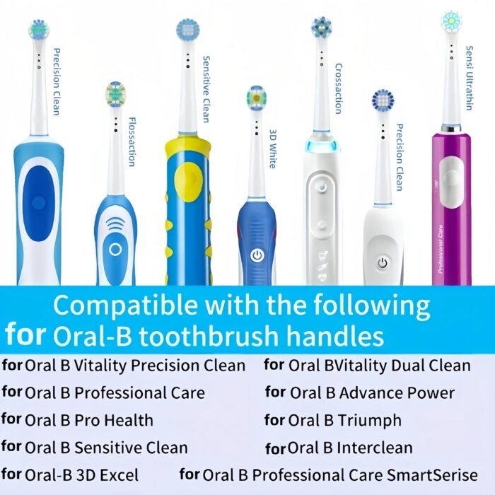 Ersättningsborsthuvuden för Oral-B Braun – 4/12/16/20-pack för elektrisk tandborste - Bild 3