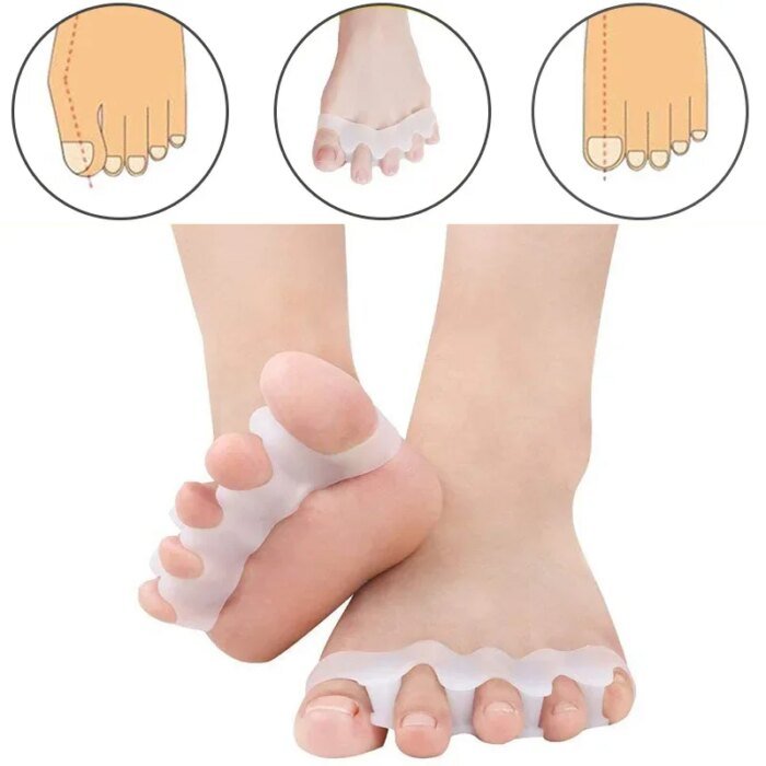 Tåspridare i mjuk gel (1 par) – Lindring för hallux valgus och felställda tår - Bild 3
