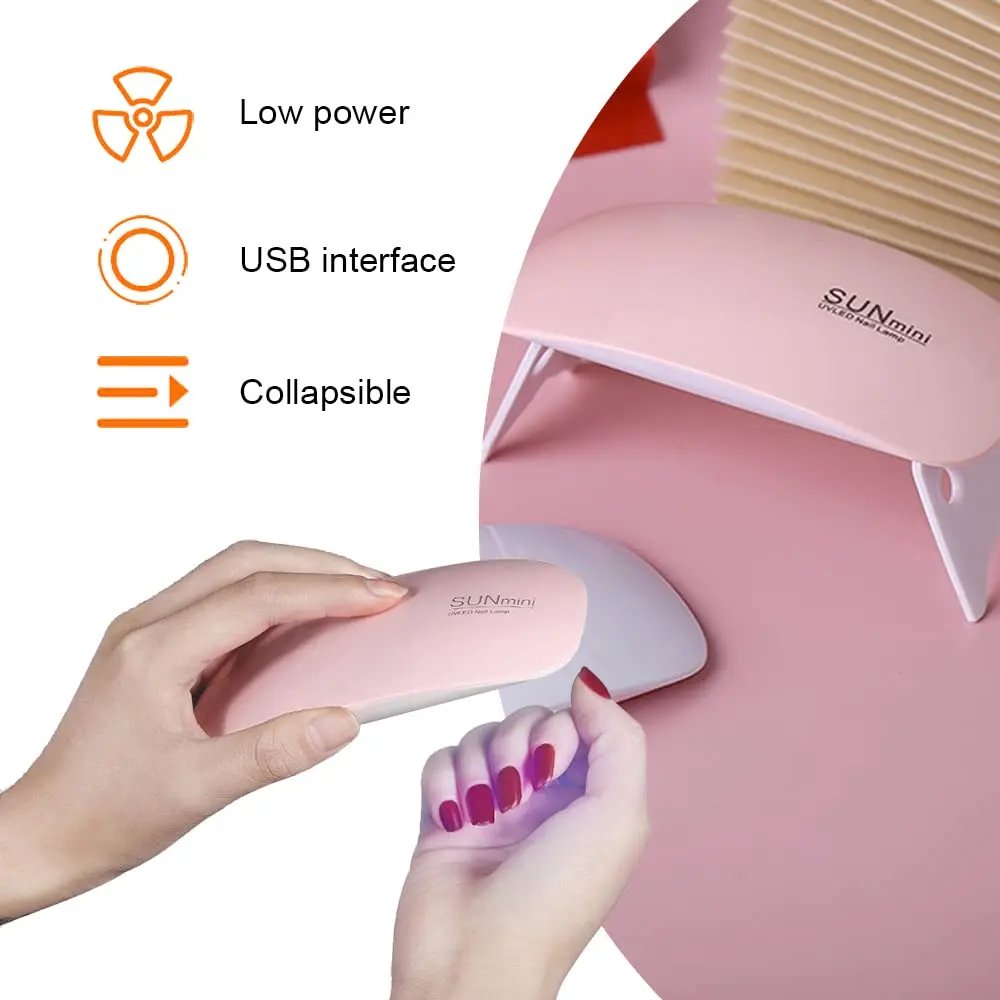 Mini LED UV-nagellampa för gelnaglar – Portabel nageltork med USB för manikyr Mini LED UV-nagellampa för gelnaglar – Portabel nageltork med USB för manikyr