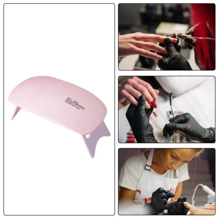 Mini LED UV-nagellampa för gelnaglar – Portabel nageltork med USB för manikyr - Bild 5