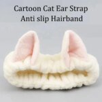Mjukt Hårband med Kattöron – Sött Hårband i Korallfleece för Makeup & Tvätt - Bild 5