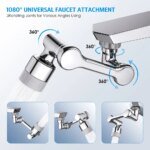 Universal kranförlängare med mekanisk arm, roterbart munstycke för tvättställ och kök, multifunktionell förlängningsarm med stänkskydd - Bild 2