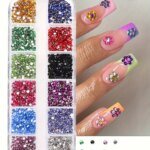12-fack med Gnistrande Strass – Flatback-kristaller för Nail Art & Dekoration - Bild 5