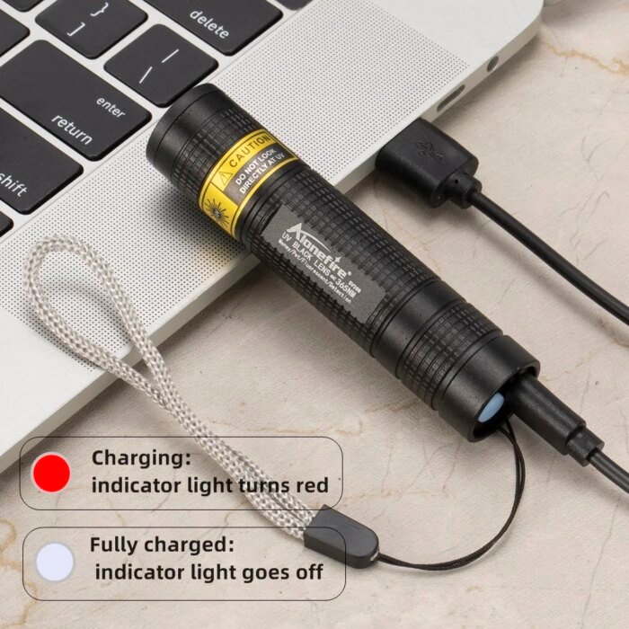 Mini UV-ficklampa 365nm – Uppladdningsbar LED-Blacklight för Identifiering & Detektering - Bild 5