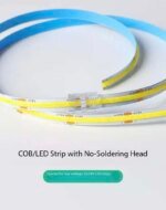 COB-kontakter 8 mm 5–24V 2-polig LED-list Terminal Förlängningskabel LED-kontakter med Fästklämmor för Stift, Ingen Mörk Zon, Enkel- och Dubbelände