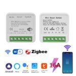 Tuya ZigBee & WiFi Smart Switch – 2-vägs reläbrytare för 220V/110V 16A, kompatibel med Smart Life, Alexa och Google Home