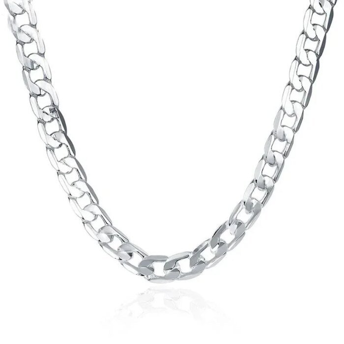 Halsband i Äkta 925 Sterling Silver 6 mm – Klassisk Kedja för Dam och Herr, 16–24 Tum - Bild 5