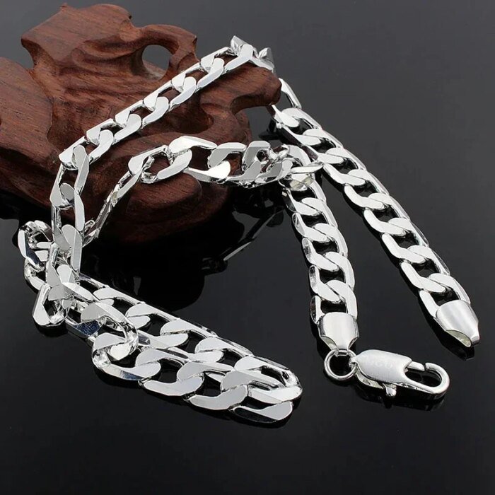 Halsband i Äkta 925 Sterling Silver 6 mm – Klassisk Kedja för Dam och Herr, 16–24 Tum - Bild 3