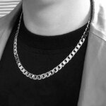Halsband i Äkta 925 Sterling Silver 6 mm – Klassisk Kedja för Dam och Herr, 16–24 Tum