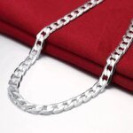 Halsband i Äkta 925 Sterling Silver 6 mm – Klassisk Kedja för Dam och Herr, 16–24 Tum - Bild 2