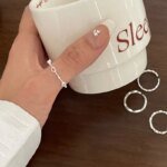 Hjärtring i 925 Sterling Silver – Utstansad design i stilren koreansk estetik - Bild 4