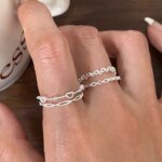 Hjärtring i 925 Sterling Silver – Utstansad design i stilren koreansk estetik