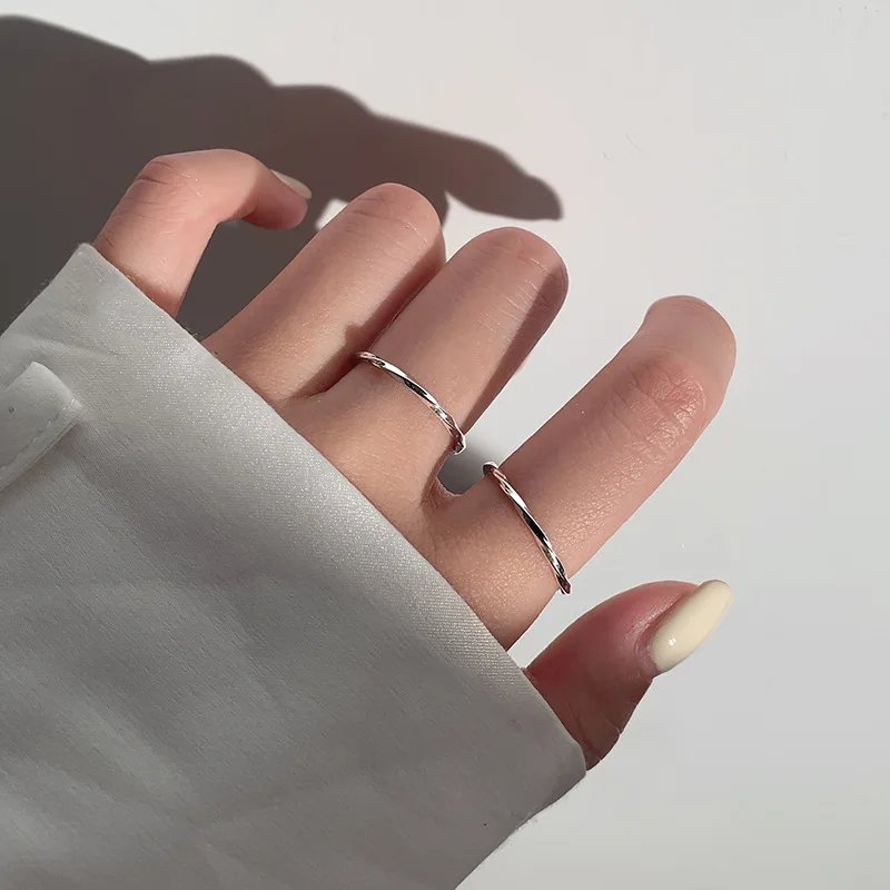 Hjärtring i 925 Sterling Silver – Utstansad design i stilren koreansk estetik