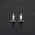 2-pack trendiga fake piercingar i rostfritt stål – Clip-on ringar för näsa och läpp - Bild 2